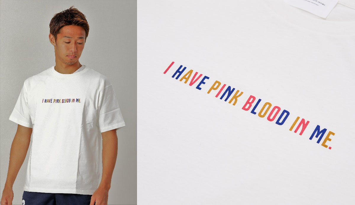 I HAVE PINK BLOOD IN ME TEE（ホワイト）