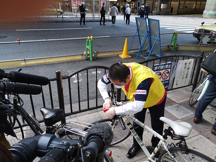 梅田東放置自転車クリーンキャンペーン